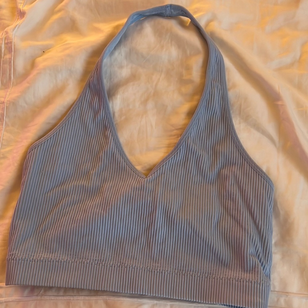 Garage crop top blue